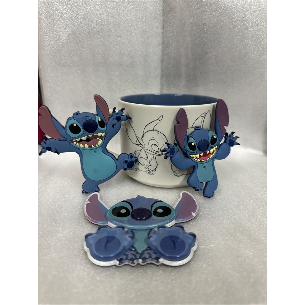 Disney Stitch Mug With‎ 3 Magnets Collectible Drinkware